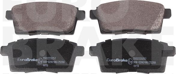 Eurobrake 5502223257 - Kit de plaquettes de frein, frein à disque cwaw.fr