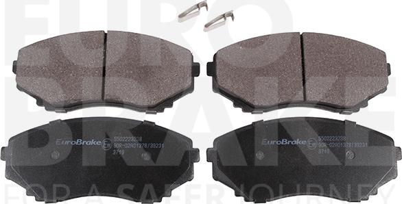 Eurobrake 5502223238 - Kit de plaquettes de frein, frein à disque cwaw.fr