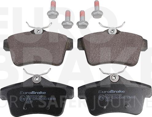 Eurobrake 5502223749 - Kit de plaquettes de frein, frein à disque cwaw.fr