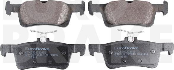 Eurobrake 5502223755 - Kit de plaquettes de frein, frein à disque cwaw.fr