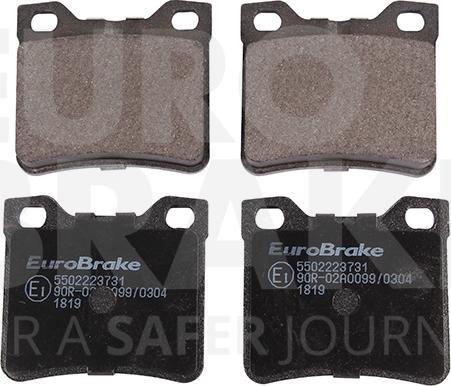 Eurobrake 5502223731 - Kit de plaquettes de frein, frein à disque cwaw.fr