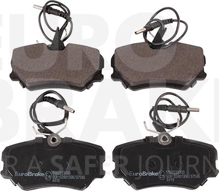 Eurobrake 5502223733 - Kit de plaquettes de frein, frein à disque cwaw.fr