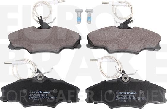 Eurobrake 5502223729 - Kit de plaquettes de frein, frein à disque cwaw.fr