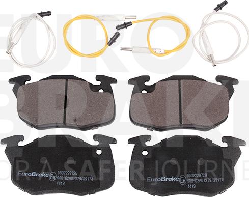 Eurobrake 5502223720 - Kit de plaquettes de frein, frein à disque cwaw.fr