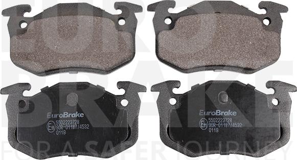 Eurobrake 5502223728 - Kit de plaquettes de frein, frein à disque cwaw.fr