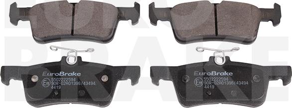 Eurobrake 5502222594 - Kit de plaquettes de frein, frein à disque cwaw.fr