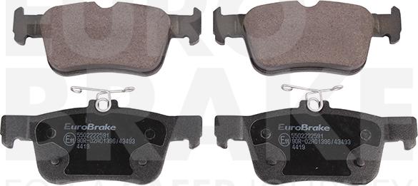 Eurobrake 5502222591 - Kit de plaquettes de frein, frein à disque cwaw.fr