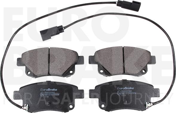 Eurobrake 5502222565 - Kit de plaquettes de frein, frein à disque cwaw.fr