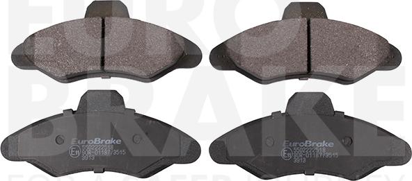 Eurobrake 5502222518 - Kit de plaquettes de frein, frein à disque cwaw.fr