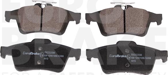 Eurobrake 5502222584 - Kit de plaquettes de frein, frein à disque cwaw.fr