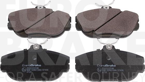 Eurobrake 5502222538 - Kit de plaquettes de frein, frein à disque cwaw.fr