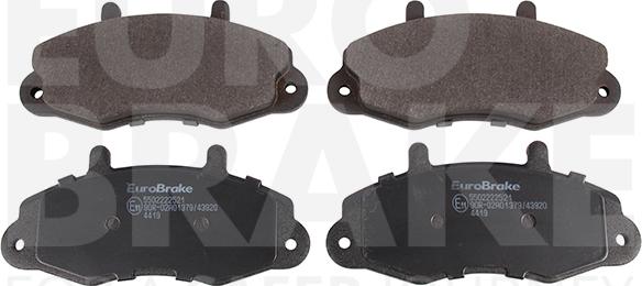 Eurobrake 5502222521 - Kit de plaquettes de frein, frein à disque cwaw.fr