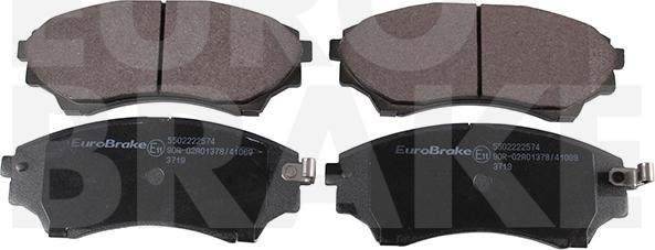 Eurobrake 5502222574 - Kit de plaquettes de frein, frein à disque cwaw.fr