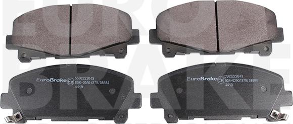 Eurobrake 5502222643 - Kit de plaquettes de frein, frein à disque cwaw.fr