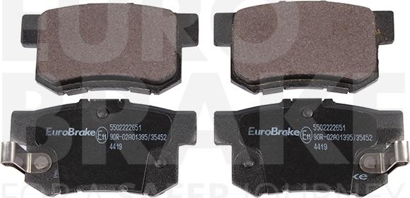 Eurobrake 5502222651 - Kit de plaquettes de frein, frein à disque cwaw.fr