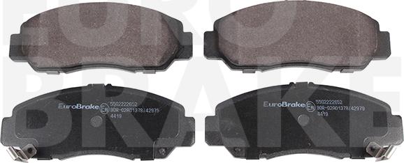 Eurobrake 5502222652 - Kit de plaquettes de frein, frein à disque cwaw.fr