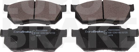 Eurobrake 5502222609 - Kit de plaquettes de frein, frein à disque cwaw.fr