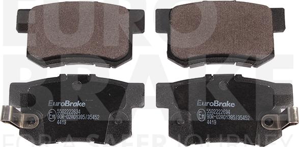 Eurobrake 5502222634 - Kit de plaquettes de frein, frein à disque cwaw.fr