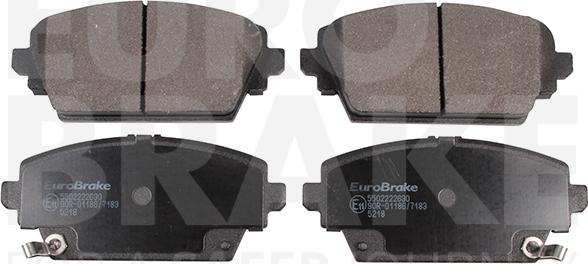 Eurobrake 5502222630 - Kit de plaquettes de frein, frein à disque cwaw.fr