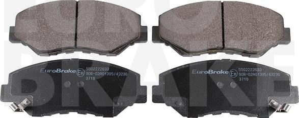 Eurobrake 5502222633 - Kit de plaquettes de frein, frein à disque cwaw.fr