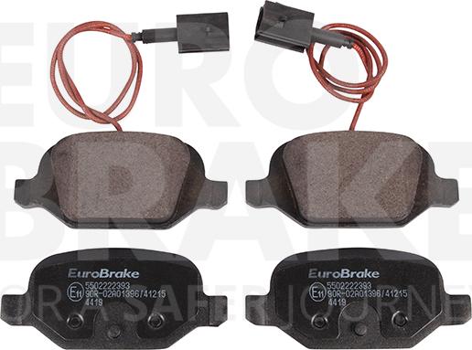 Eurobrake 5502222393 - Kit de plaquettes de frein, frein à disque cwaw.fr