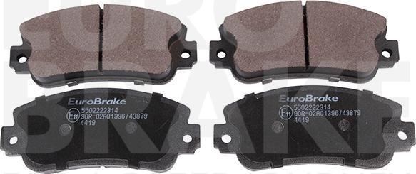 Eurobrake 5502222314 - Kit de plaquettes de frein, frein à disque cwaw.fr