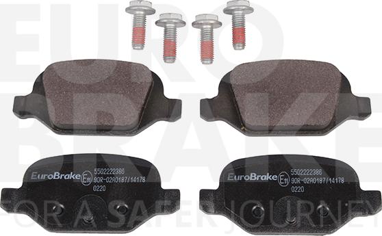 Eurobrake 5502222386 - Kit de plaquettes de frein, frein à disque cwaw.fr