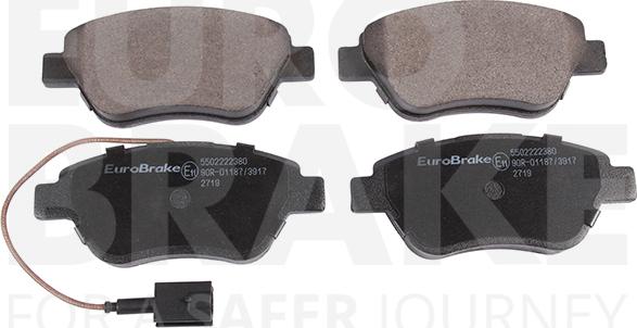 Eurobrake 5502222380 - Kit de plaquettes de frein, frein à disque cwaw.fr