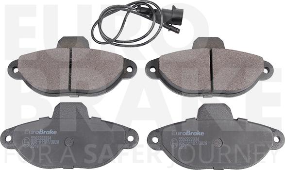 Eurobrake 5502222334 - Kit de plaquettes de frein, frein à disque cwaw.fr