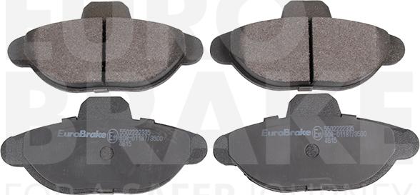 Eurobrake 5502222335 - Kit de plaquettes de frein, frein à disque cwaw.fr