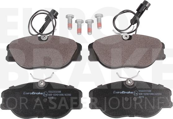 Eurobrake 5502222336 - Kit de plaquettes de frein, frein à disque cwaw.fr