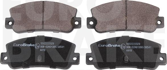 Eurobrake 5502222329 - Kit de plaquettes de frein, frein à disque cwaw.fr