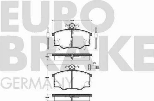 Eurobrake 5502222327 - Kit de plaquettes de frein, frein à disque cwaw.fr