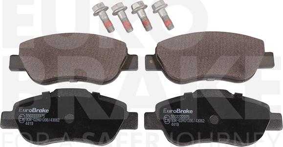 Eurobrake 5502222375 - Kit de plaquettes de frein, frein à disque cwaw.fr