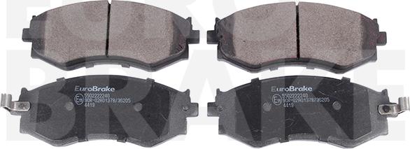 Eurobrake 5502222240 - Kit de plaquettes de frein, frein à disque cwaw.fr