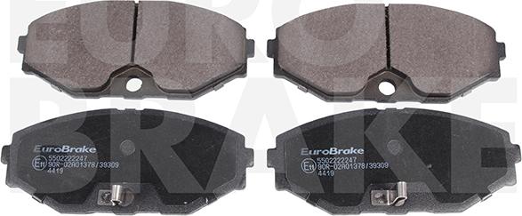 Eurobrake 5502222247 - Kit de plaquettes de frein, frein à disque cwaw.fr