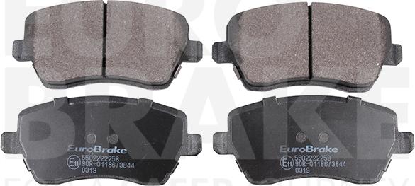 Eurobrake 5502222258 - Kit de plaquettes de frein, frein à disque cwaw.fr