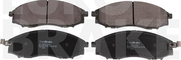 Eurobrake 5502222260 - Kit de plaquettes de frein, frein à disque cwaw.fr