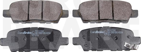 Eurobrake 5502222262 - Kit de plaquettes de frein, frein à disque cwaw.fr