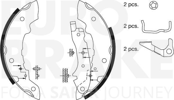 Eurobrake 58492799312 - Jeu de mâchoires de frein cwaw.fr