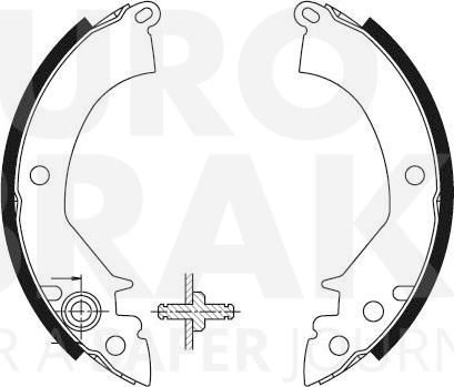 Eurobrake 58492730384 - Jeu de mâchoires de frein cwaw.fr