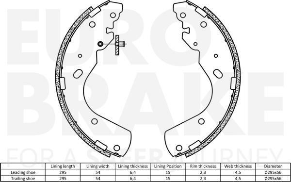 Eurobrake 58492725665 - Jeu de mâchoires de frein cwaw.fr