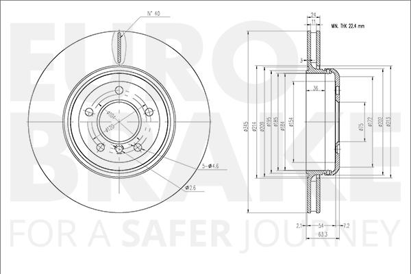 Eurobrake 5815341591 - Disque de frein cwaw.fr