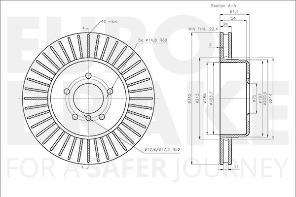 Eurobrake 58153415113 - Disque de frein cwaw.fr