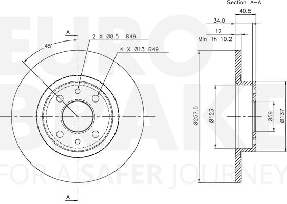 Eurobrake 5815319932 - Disque de frein cwaw.fr