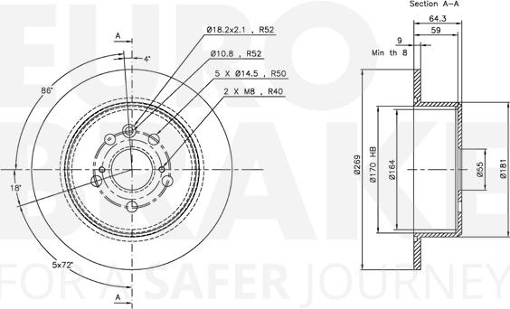 Eurobrake 5815314558 - Disque de frein cwaw.fr