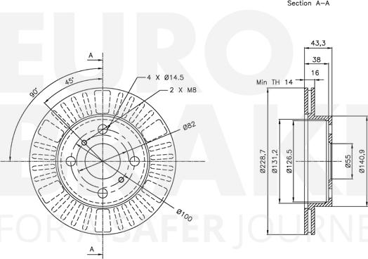 Eurobrake 5815314566 - Disque de frein cwaw.fr