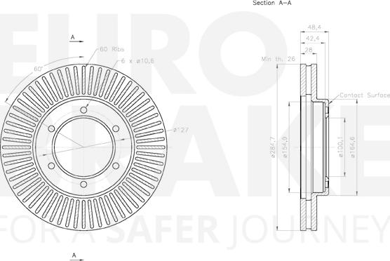 Eurobrake 58153145153 - Disque de frein cwaw.fr