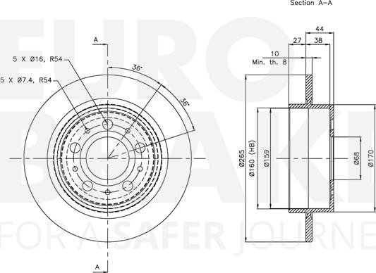 Eurobrake 5815314844 - Disque de frein cwaw.fr