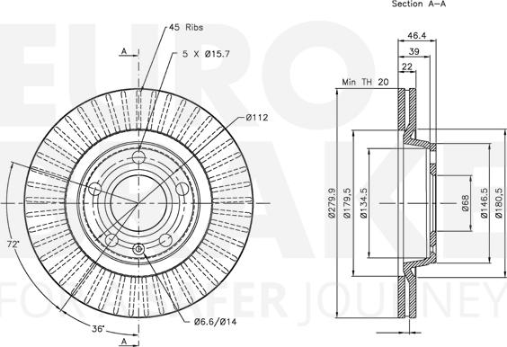 Eurobrake 5815314762 - Disque de frein cwaw.fr